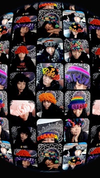 a collage of pictures of people wearing hats